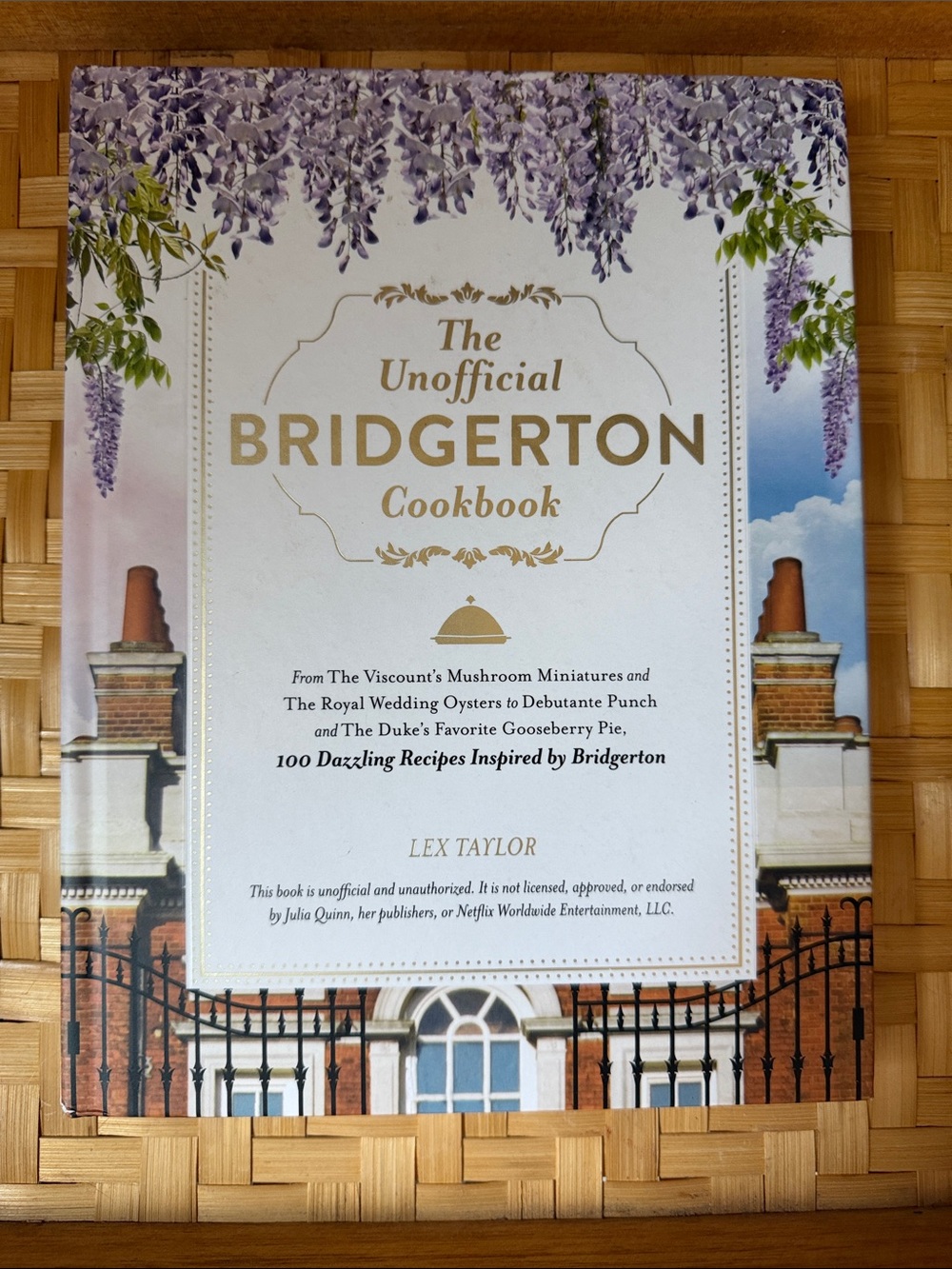 Taylor Bridgerton Cookbook - Cream & Purple Floral Cover